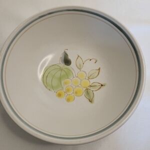 2 Fruit Pumpkin Bowls Green Yellow Noritake
